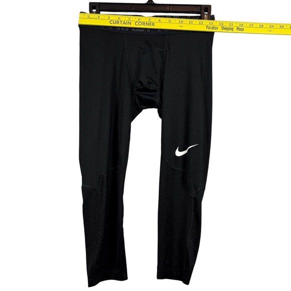 NIKE Pro Men's Dri-FIT 3/4-Length Fitness Tightss, Gray and Black, Size Medium - Picture 4 of 15